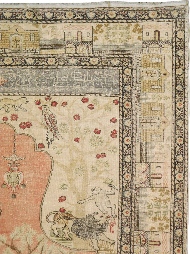 Antique Turkish Kayseri Pictorial Carpet, No.19264 - Galerie Shabab