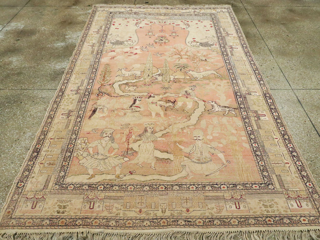Antique Turkish Kayseri Pictorial Carpet, No.19264 - Galerie Shabab