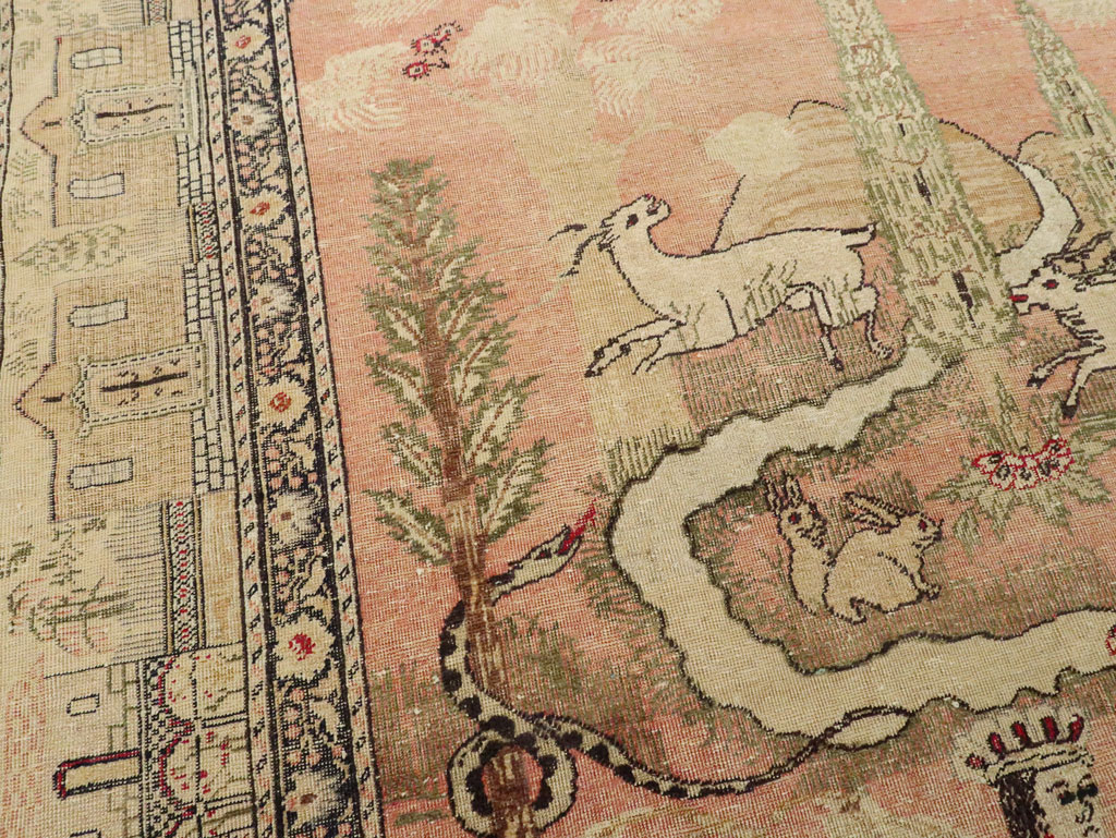 Antique Turkish Kayseri Pictorial Carpet, No.19264 - Galerie Shabab