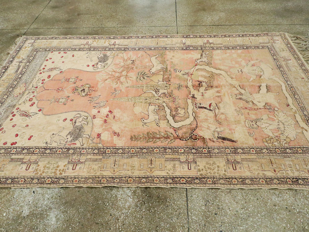 Antique Turkish Kayseri Pictorial Carpet, No.19264 - Galerie Shabab