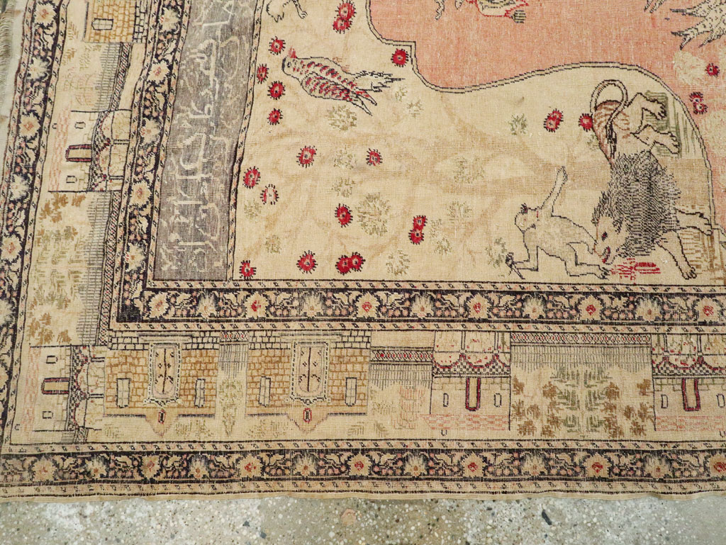 Antique Turkish Kayseri Pictorial Carpet, No.19264 - Galerie Shabab