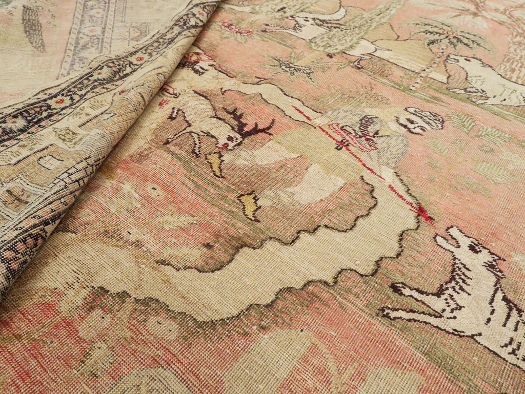 Antique Turkish Kayseri Pictorial Carpet, No.19264 - Galerie Shabab