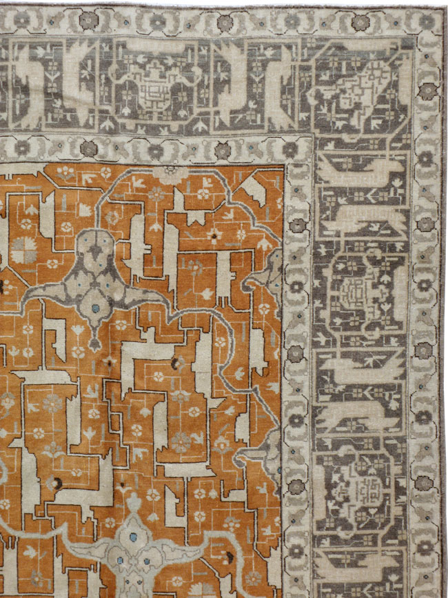 Antique Persian Tabriz Carpet, No.19282 - Galerie Shabab