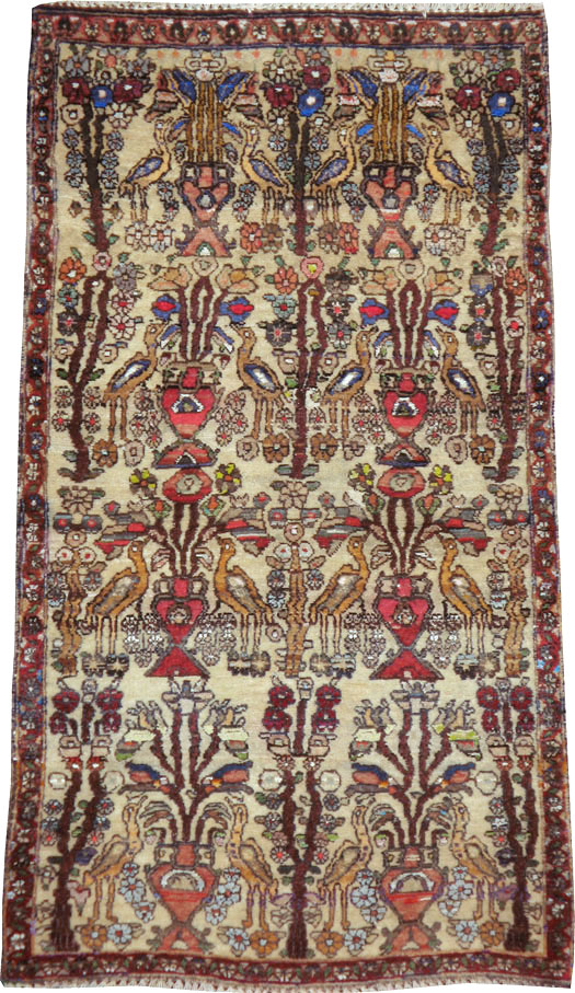 Vintage Persian Malayer Pictorial Rug, No.19284 - Galerie Shabab