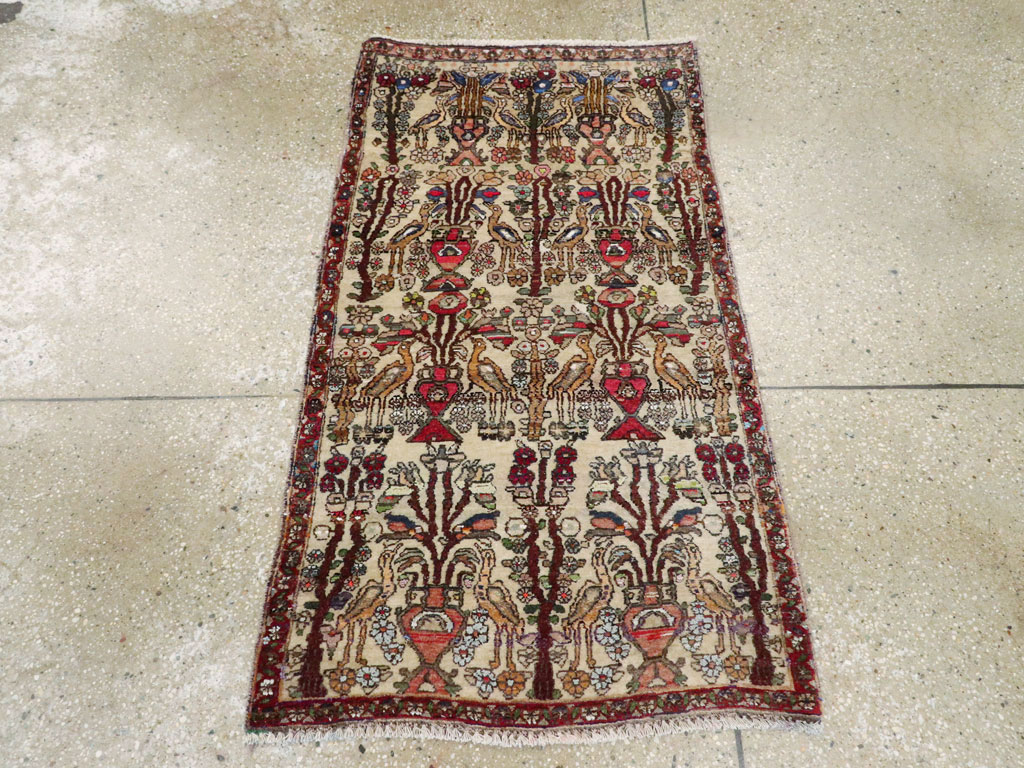 Vintage Persian Malayer Pictorial Rug, No.19284 - Galerie Shabab