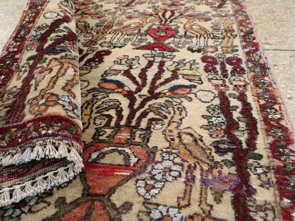 Vintage Persian Malayer Pictorial Rug, No.19284 - Galerie Shabab