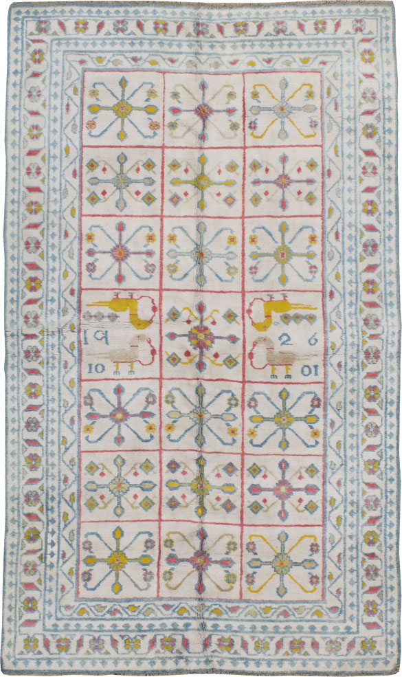 Antique Cotton Agra Rug, No.19287 - Galerie Shabab
