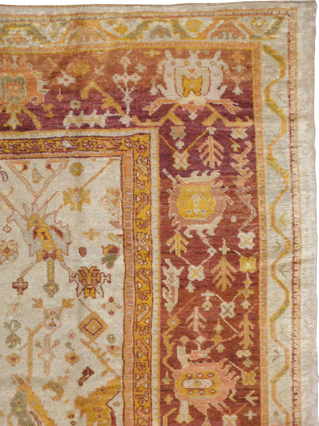 Antique Turkish Oushak Carpet, No.19942 - Galerie Shabab