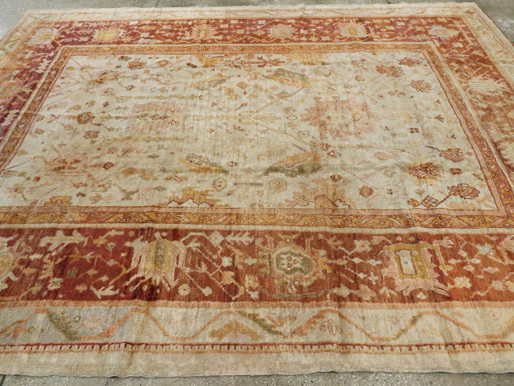 Antique Turkish Oushak Carpet, No.19942 - Galerie Shabab