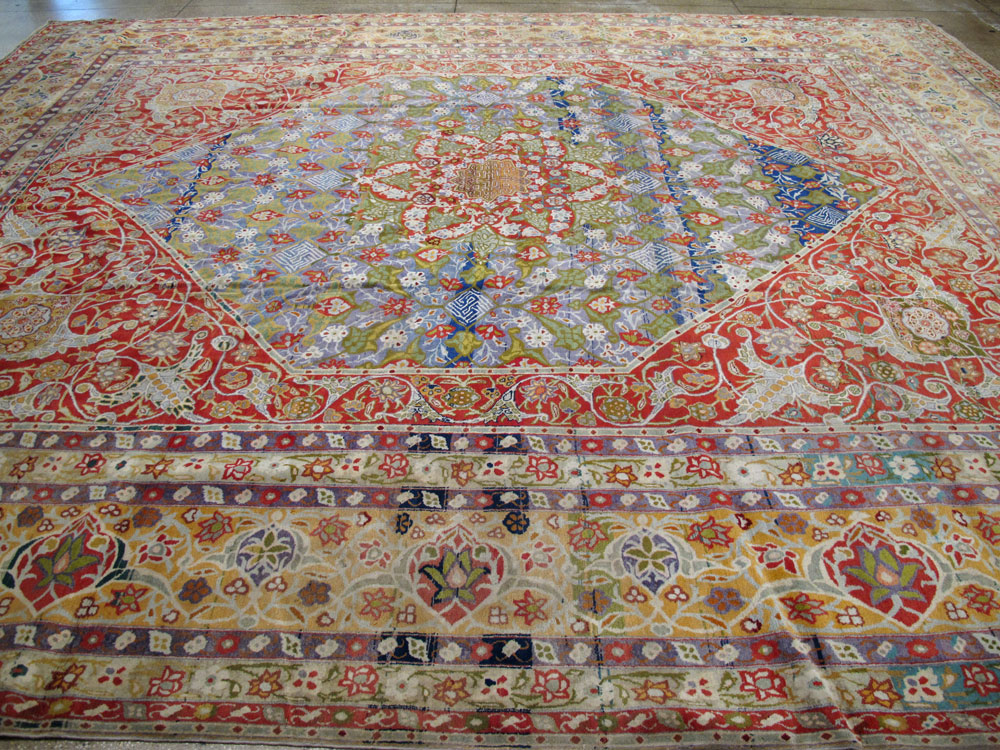 Antique Persian Tabriz Carpet, No.19943 - Galerie Shabab