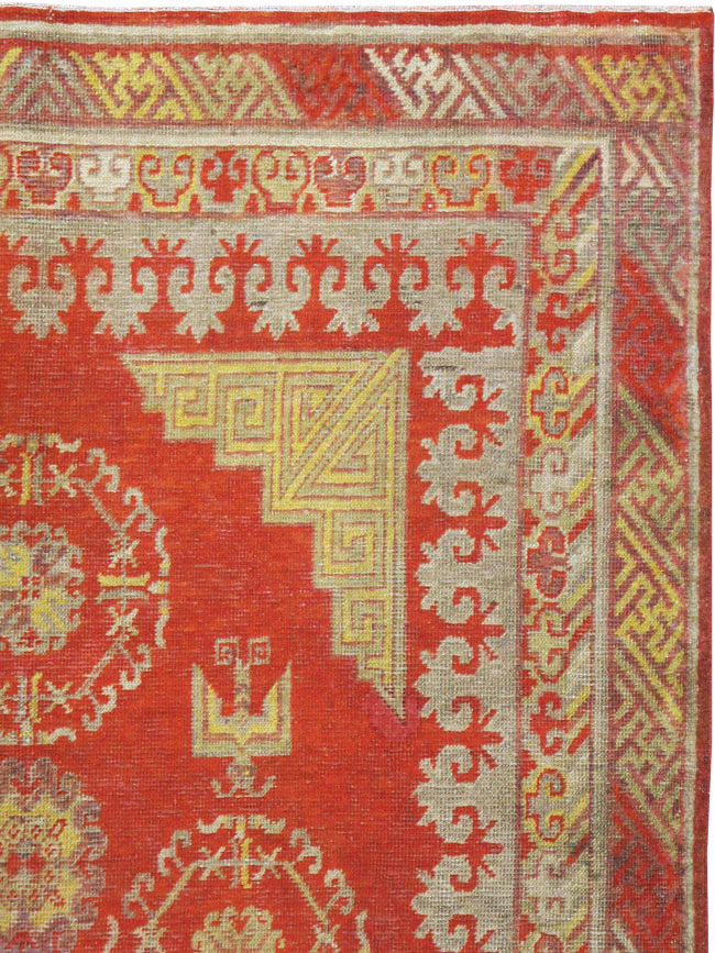 Vintage East Turkestan Khotan Carpet, No.19985 - Galerie Shabab