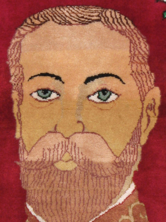 Vintage Persian Tabriz King George V Pictorial Rug, No.20021 - Galerie Shabab