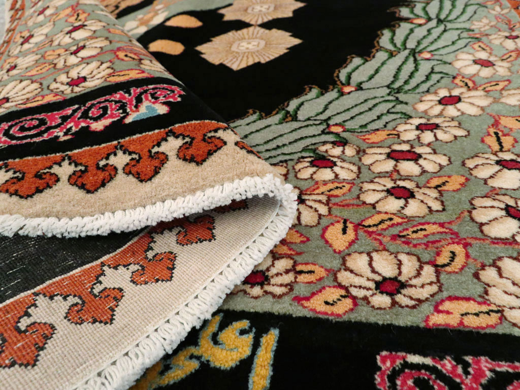 Vintage Persian Tabriz King George V Pictorial Rug, No.20021 - Galerie Shabab