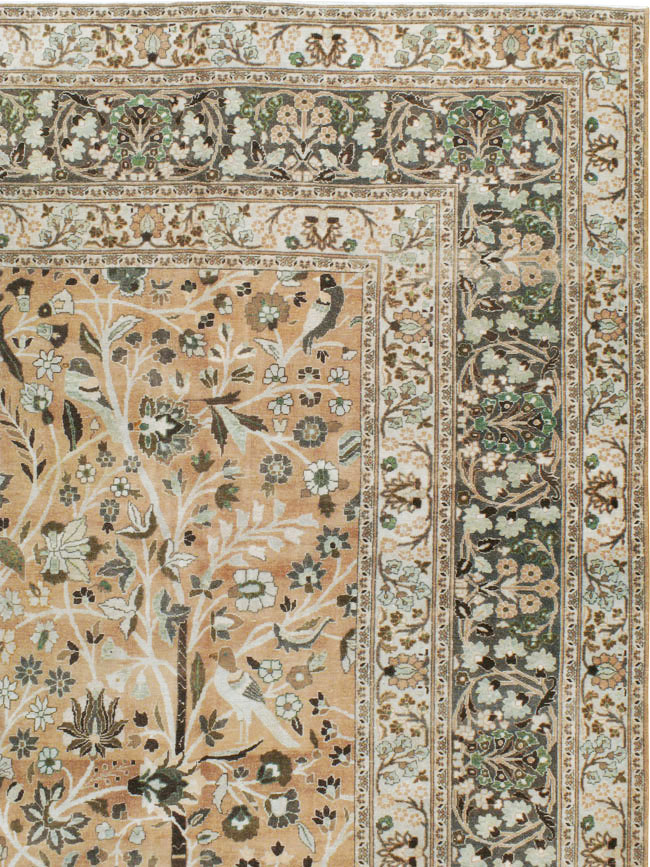 Vintage Persian Mashad Carpet, No.20022 - Galerie Shabab