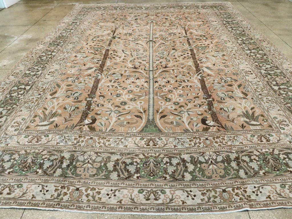 Vintage Persian Mashad Carpet, No.20022 - Galerie Shabab