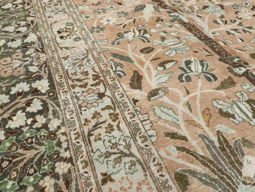 Vintage Persian Mashad Carpet, No.20022 - Galerie Shabab