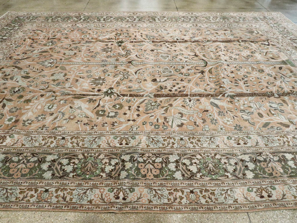 Vintage Persian Mashad Carpet, No.20022 - Galerie Shabab