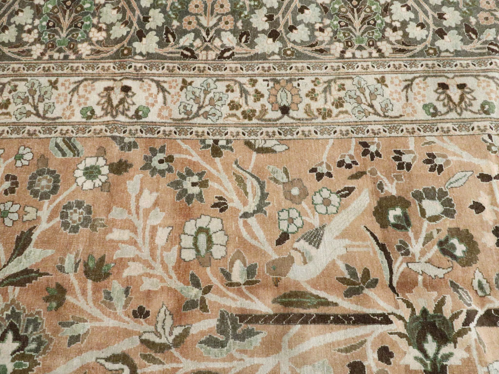 Vintage Persian Mashad Carpet, No.20022 - Galerie Shabab