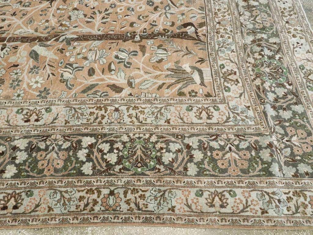 Vintage Persian Mashad Carpet, No.20022 - Galerie Shabab