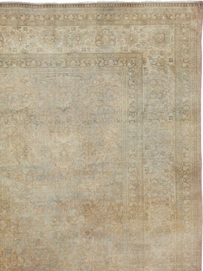 Antique Persian Tabriz Square Carpet, No.20044 - Galerie Shabab