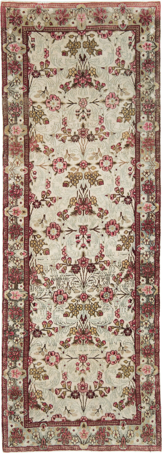 Vintage Persian Lavar Kerman Runner, No.20072 - Galerie Shabab
