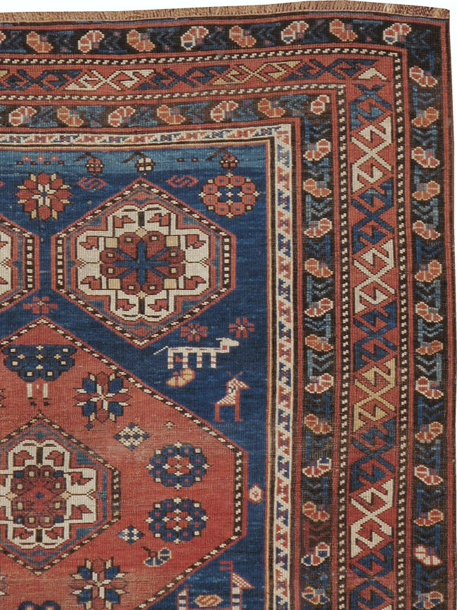 Antique Caucasian Kazak Rug, No.20077 - Galerie Shabab