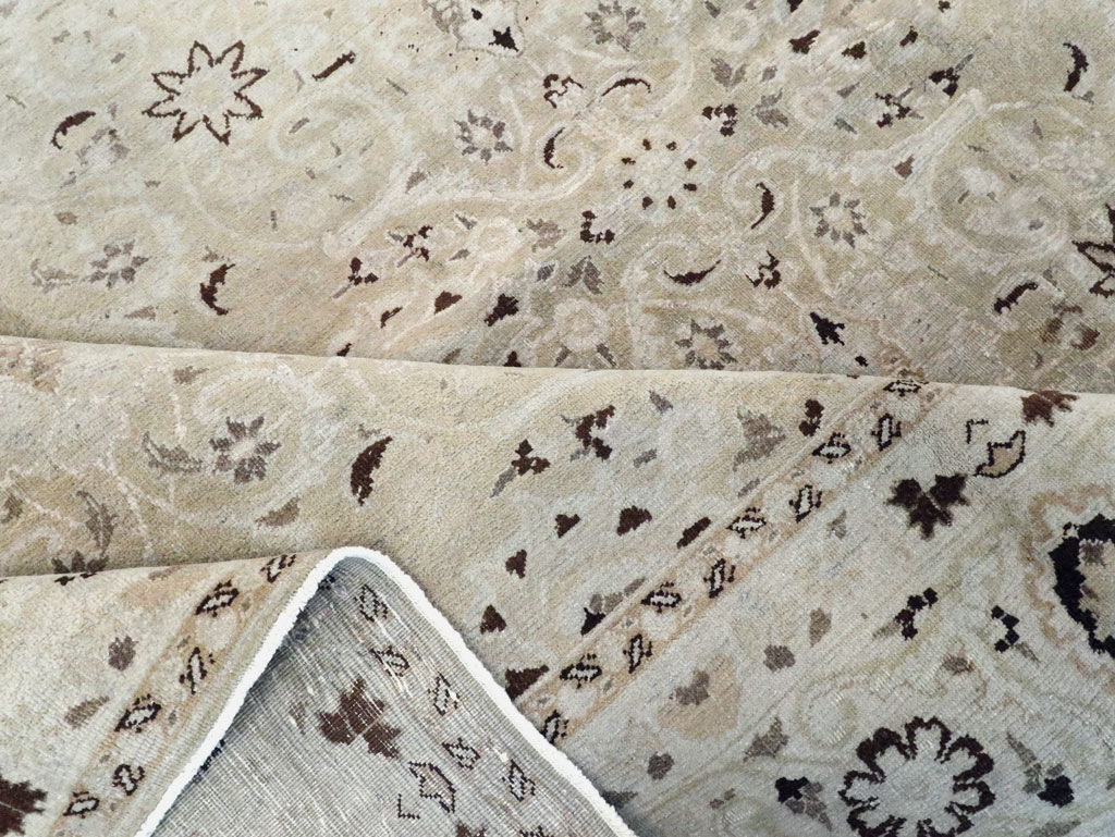 Vintage Persian Mashad Room Size Carpet, No.20082 - Galerie Shabab