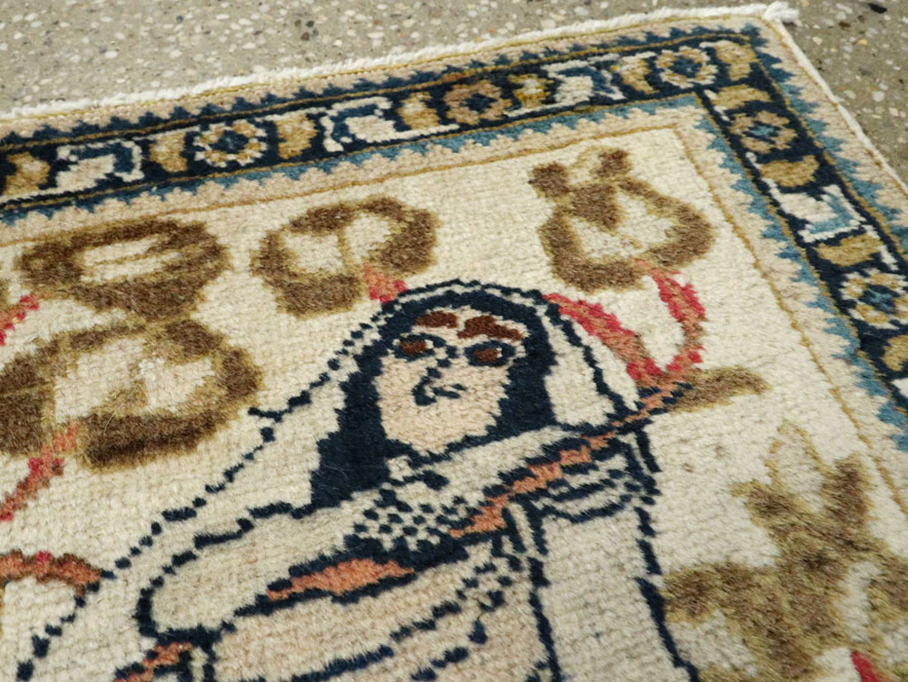 Vintage Persian Tabriz Pictorial Rug, No.20090 - Galerie Shabab