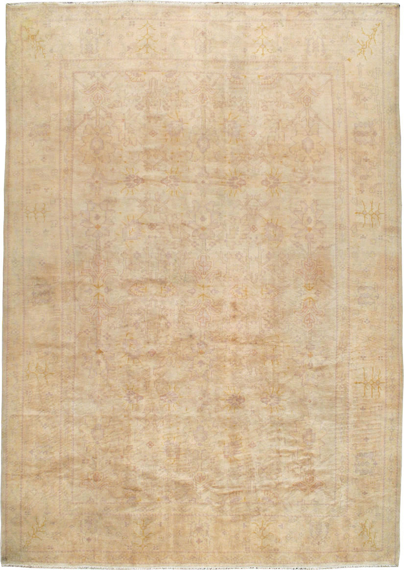 Antique Turkish Oushak Carpet, No.20105 - Galerie Shabab