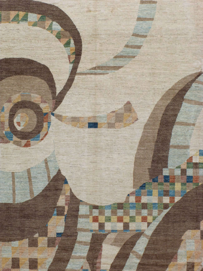 Persian Tabriz Modernist Carpet, No.20109 - Galerie Shabab