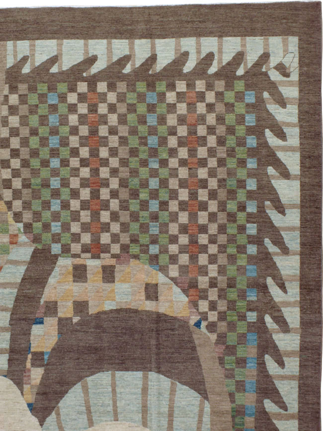 Persian Tabriz Modernist Carpet, No.20109 - Galerie Shabab