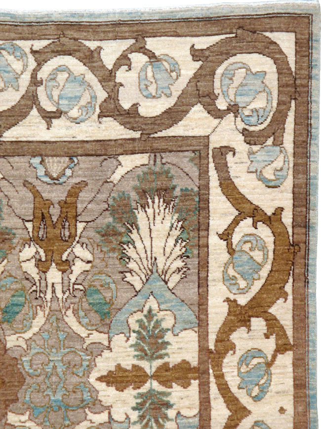 Modern Persian Tabriz Accent Rug, No.20111 - Galerie Shabab