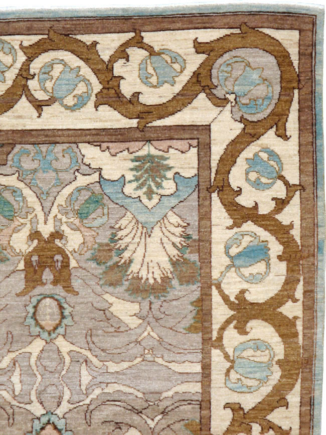 Modern Persian Tabriz Accent Rug, No.20111 - Galerie Shabab