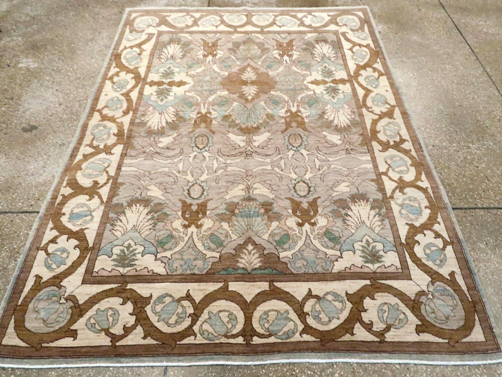Modern Persian Tabriz Accent Rug, No.20111 - Galerie Shabab