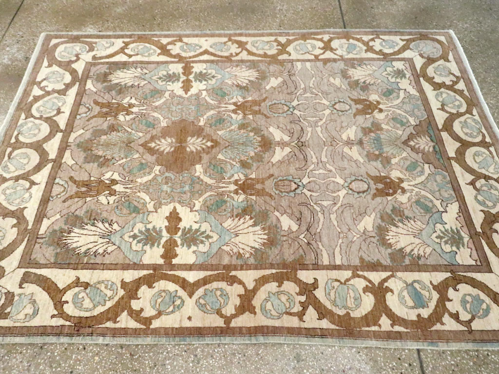 Modern Persian Tabriz Accent Rug, No.20111 - Galerie Shabab