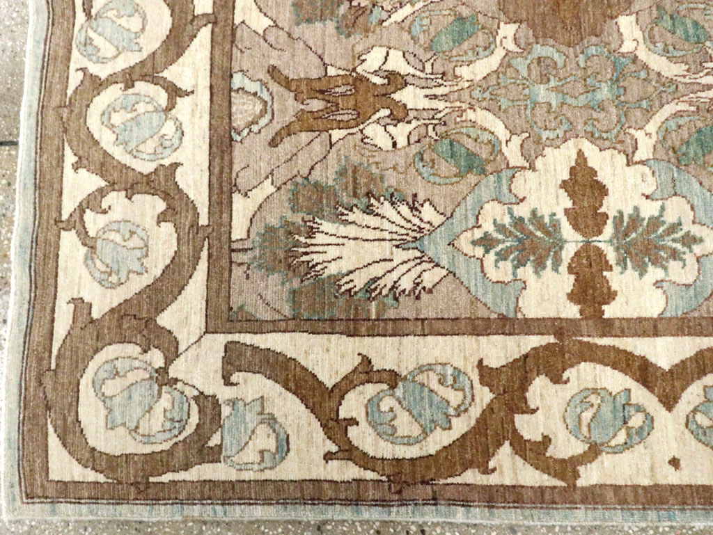 Modern Persian Tabriz Accent Rug, No.20111 - Galerie Shabab