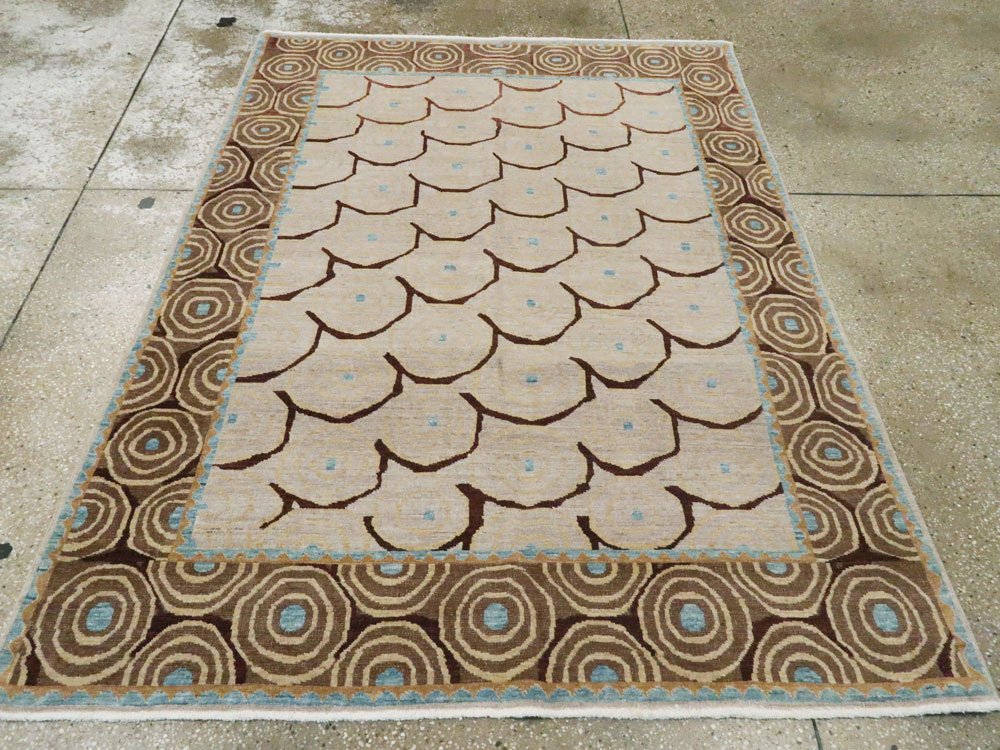 Persian Tabriz Modernist Rug, No.20112 - Galerie Shabab