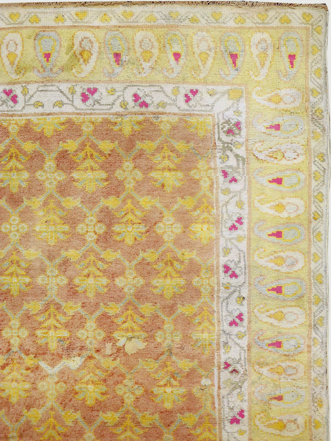 Vintage Indian Cotton Agra Rug, No.20114 - Galerie Shabab