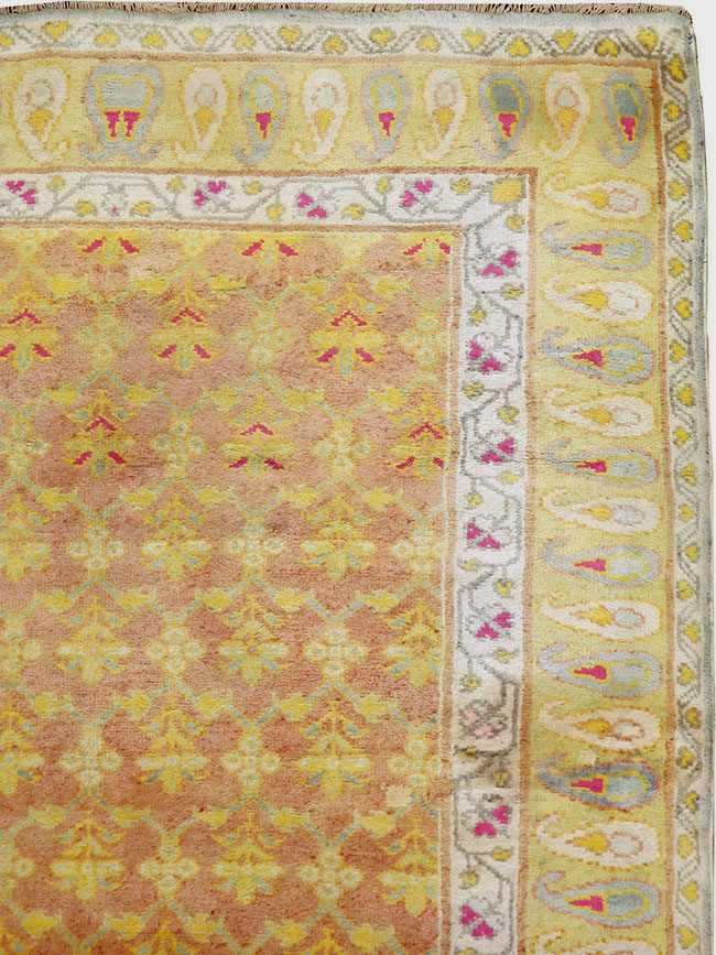 Vintage Indian Cotton Agra Rug, No.20114 - Galerie Shabab