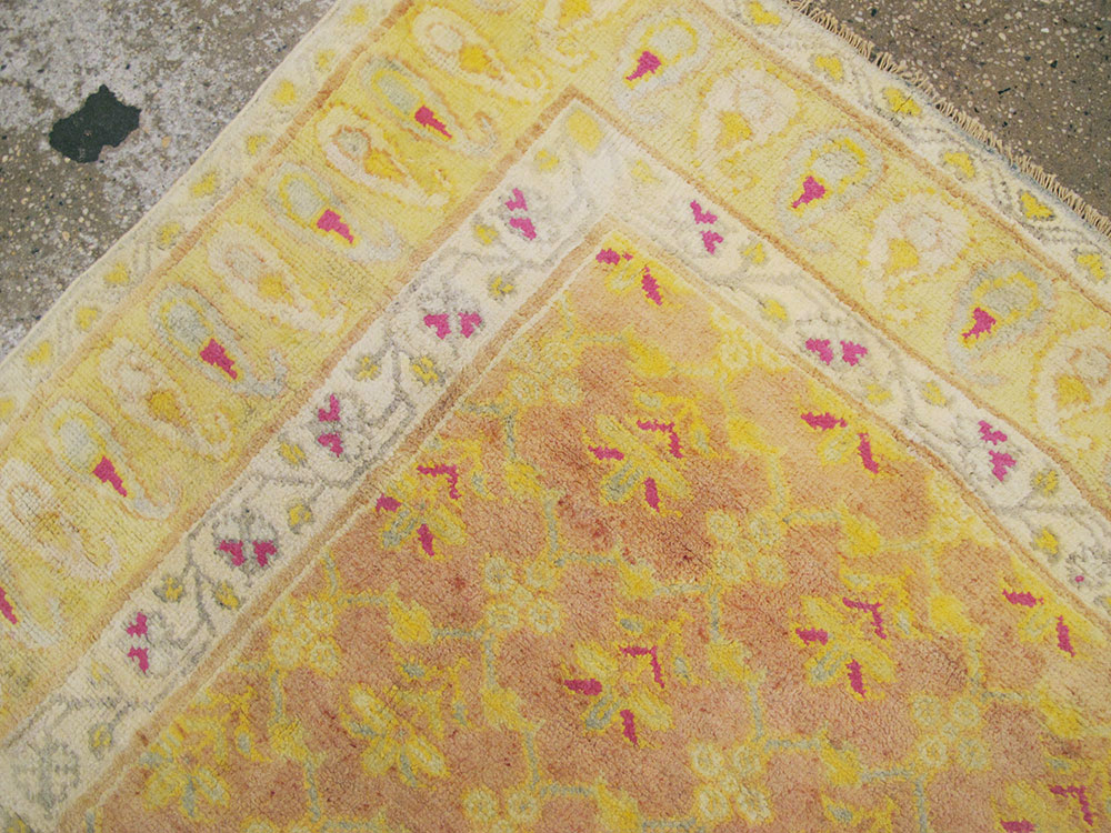 Vintage Indian Cotton Agra Rug, No.20114 - Galerie Shabab