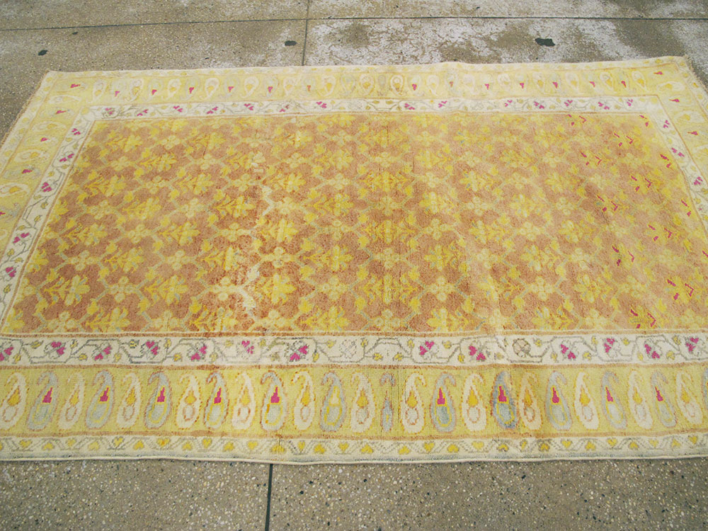Vintage Indian Cotton Agra Rug, No.20114 - Galerie Shabab