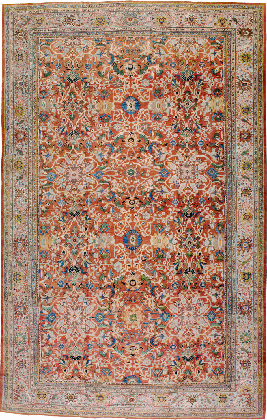 Antique Persian Mahal Carpet, No.20125 - Galerie Shabab