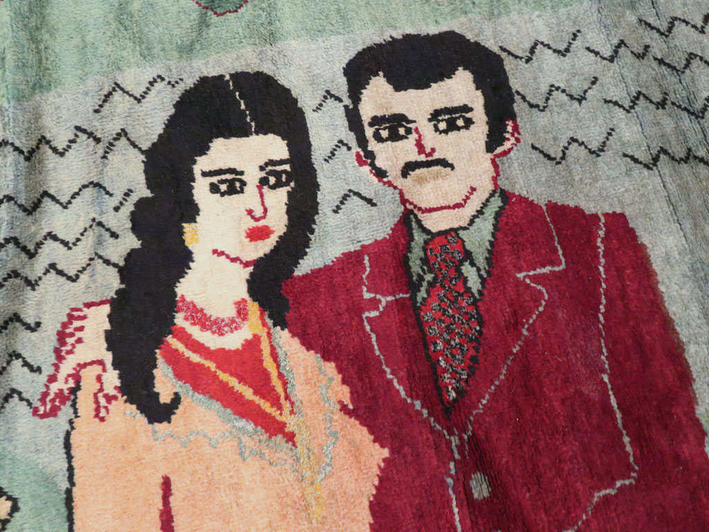 Vintage Caucasian Karabagh Pictorial Rug, No.20152 - Galerie Shabab