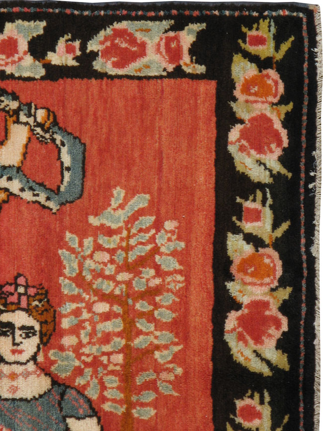 Vintage Caucasian Karabagh Pictorial Rug, No.20153 - Galerie Shabab