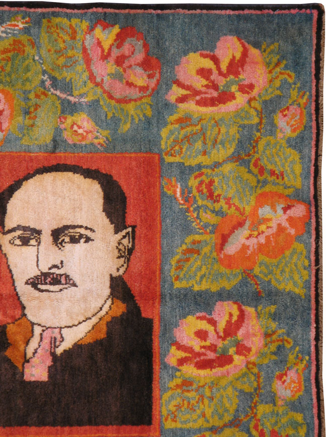 Vintage Caucasian Karabagh Pictorial Rug, No.20154 - Galerie Shabab