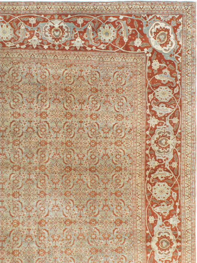 Antique Persian Tabriz Carpet, No.20176 - Galerie Shabab