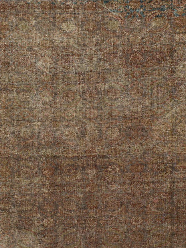 Distressed Antique Mahal Carpet, No.20183 - Galerie Shabab