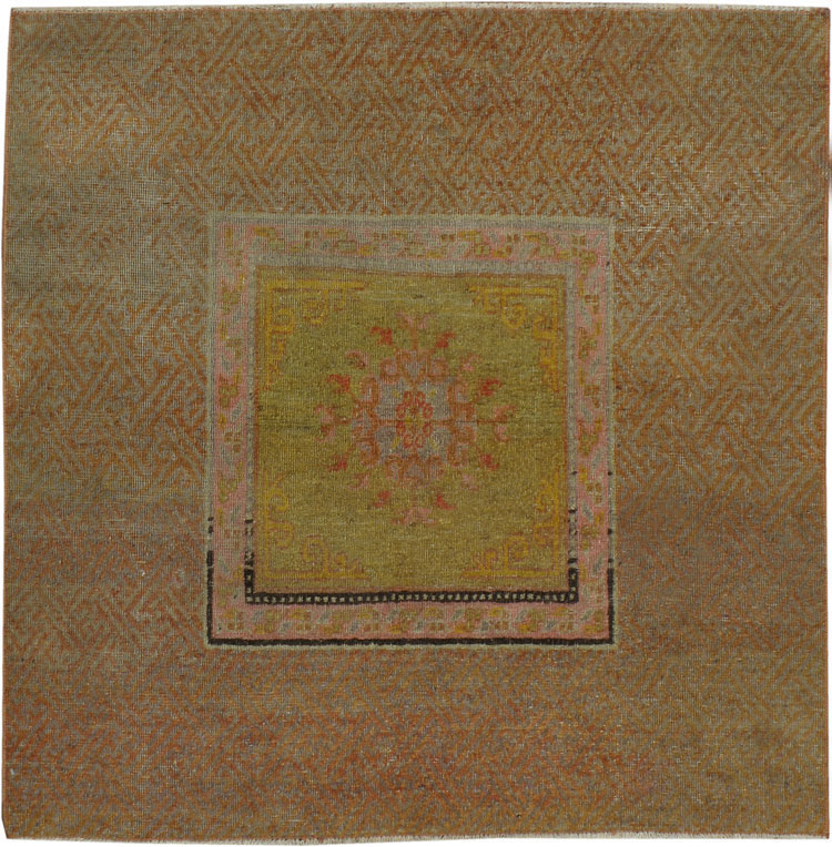 Antique East Turkestan  Khotan Square Rug, No.20206 - Galerie Shabab