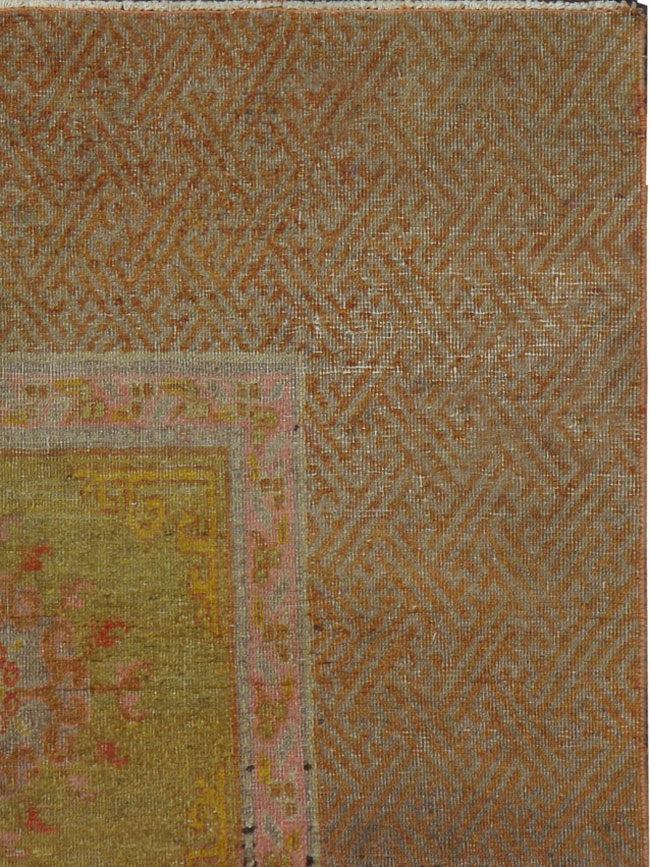 Antique East Turkestan  Khotan Square Rug, No.20206 - Galerie Shabab