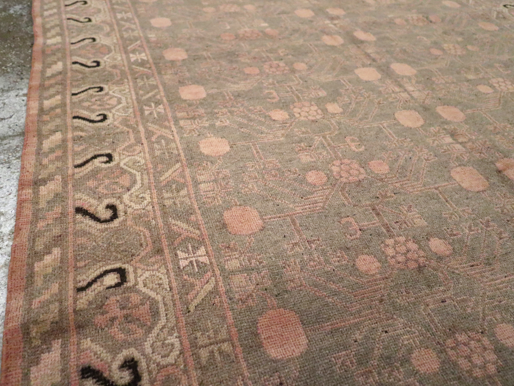 Vintage East Turkestan Khotan Carpet, No.20210 - Galerie Shabab